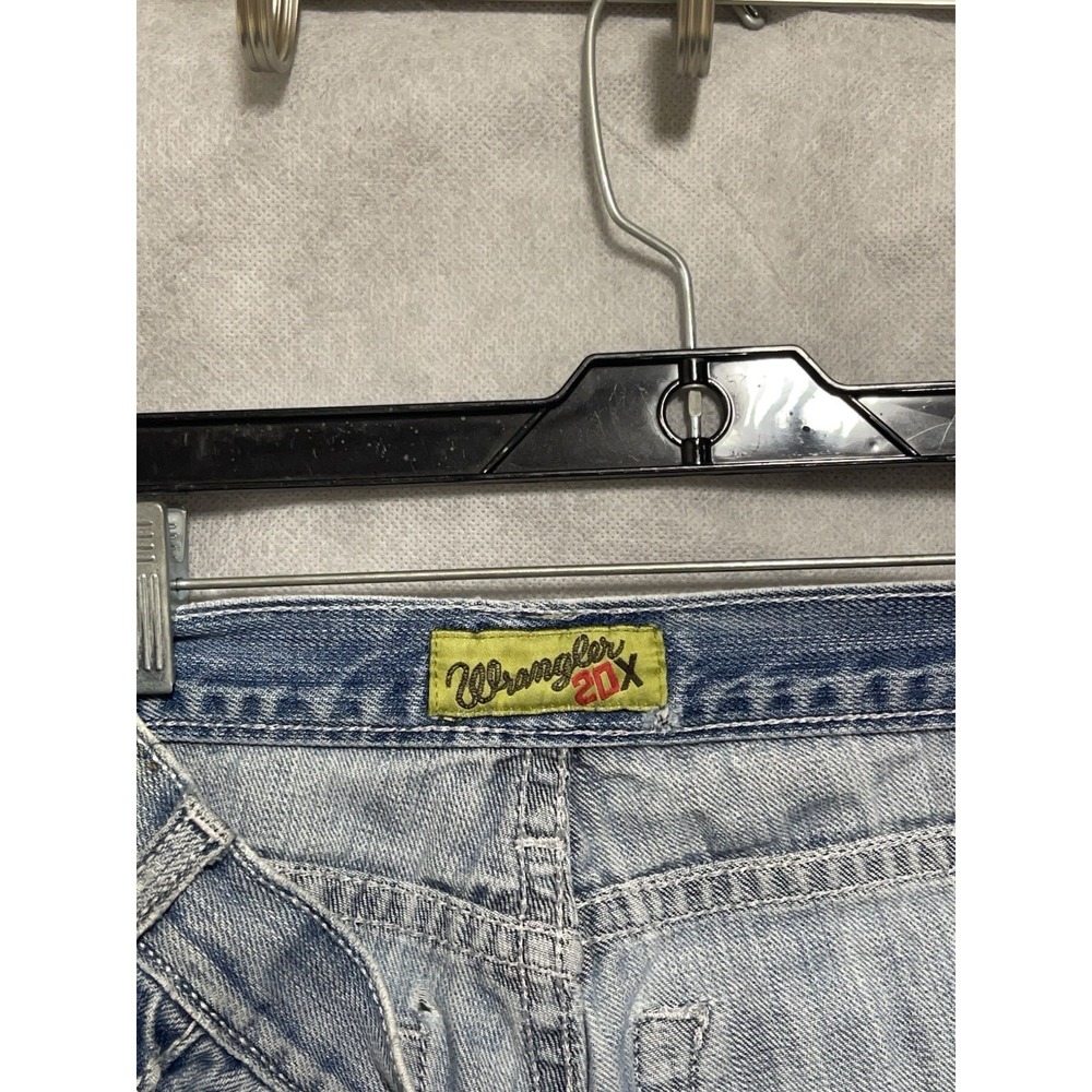 Wrangler Jeans Men 32X34 Blue Denim 20X Bootcut Cowboy Western Ranch Distressed - Picture 10 of 11